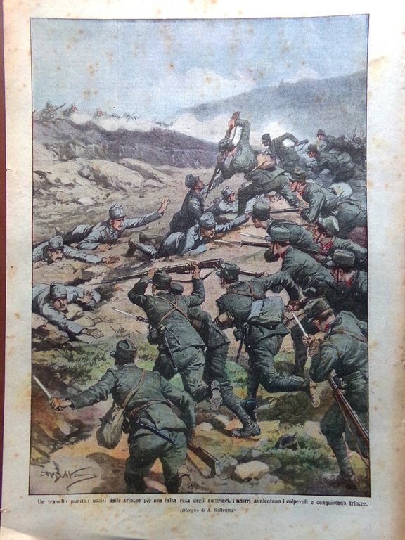 La Domenica del Corriere 31 Ottobre 1915 WW1 Mrzli Pompilj …