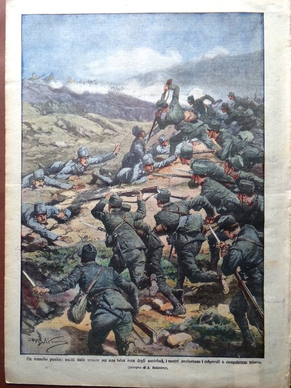La Domenica del Corriere 31 Ottobre 1915 WW1 Mrzli Pompilj …