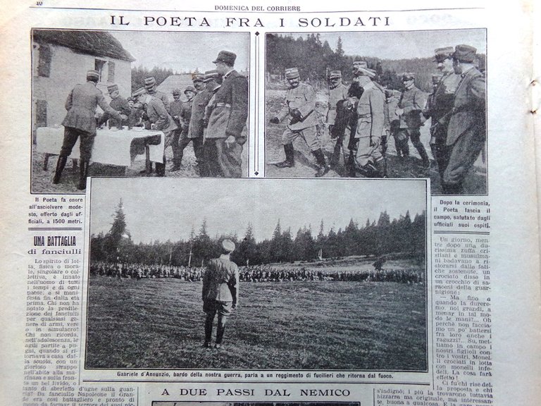 La Domenica del Corriere 31 Ottobre 1915 WW1 Mrzli Pompilj …