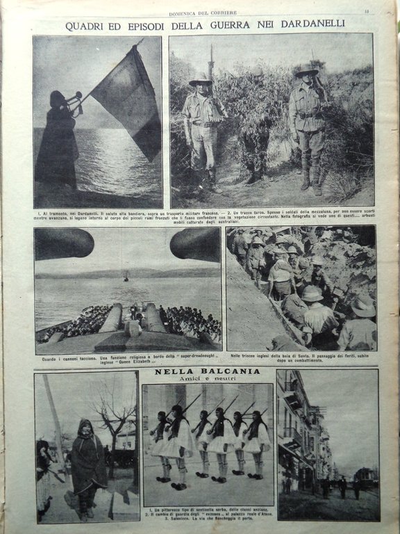 La Domenica del Corriere 31 Ottobre 1915 WW1 Mrzli Pompilj …