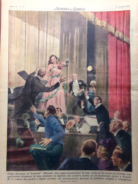 La Domenica del Corriere 31 Ottobre 1943 WW2 Luigi Magrini …