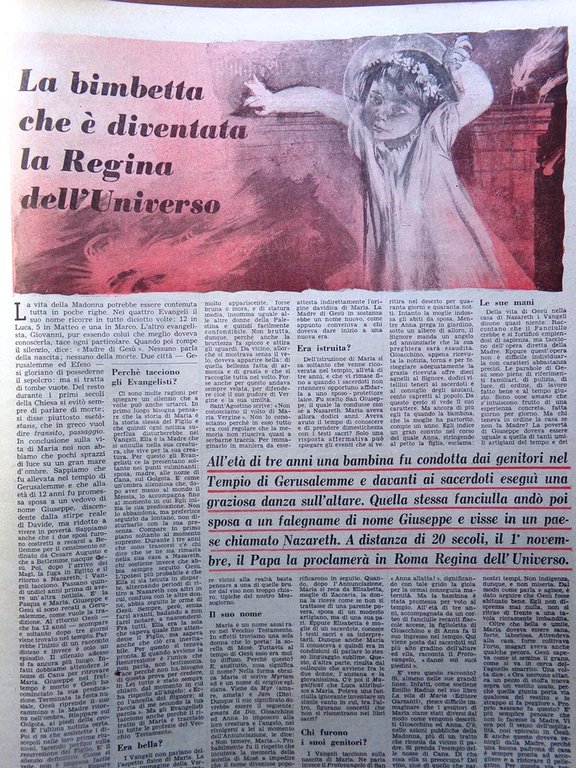 La Domenica del Corriere 31 Ottobre 1954 Dischi Volanti Zandonai …