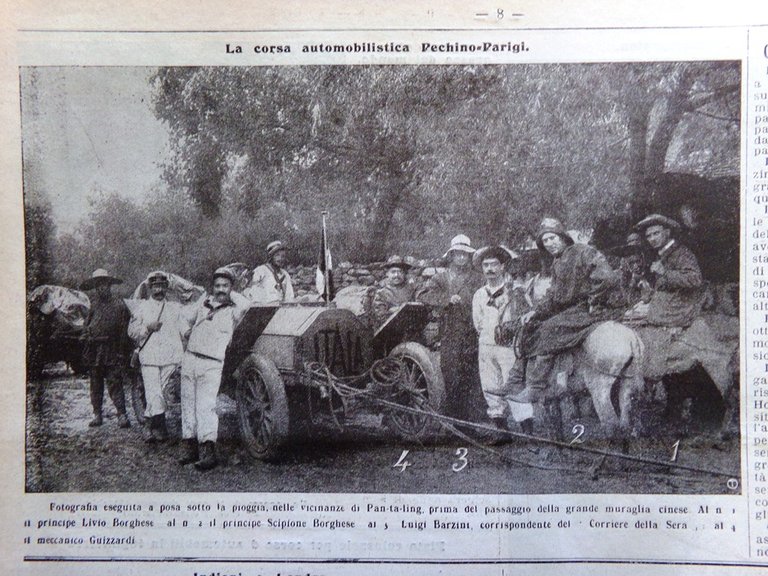 La Domenica del Corriere 4 Agosto 1907 Pechino Parigi Reggio …