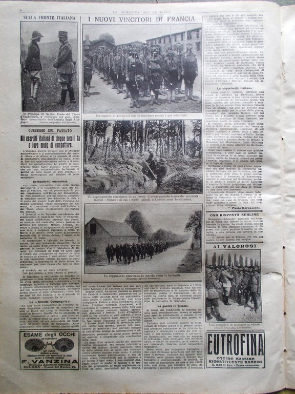 La Domenica del Corriere 4 Agosto 1918 WW1 Zar Nicola …