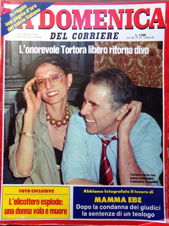 La Domenica del Corriere 4 Agosto 1984 Tortora Pertini Wojtyla … | Immagine Gallery 1