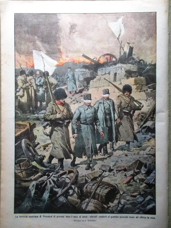 La Domenica del Corriere 4 Aprile 1915 WW1 Dardanelli Vosgi …