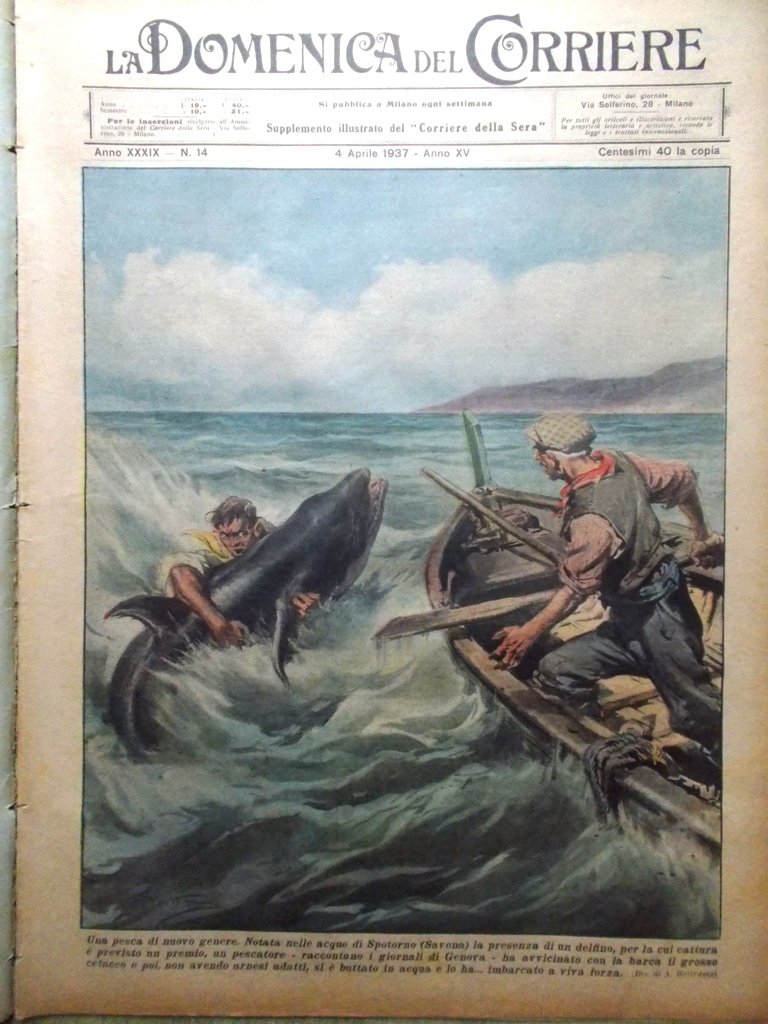 La Domenica del Corriere 4 Aprile 1937 Scuola New London … | Immagine principale