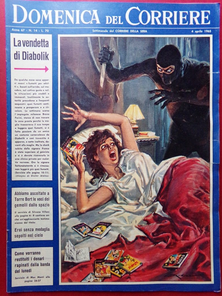 La Domenica del Corriere 4 Aprile 1965 Howard Belokonev Eroi … | Immagine principale