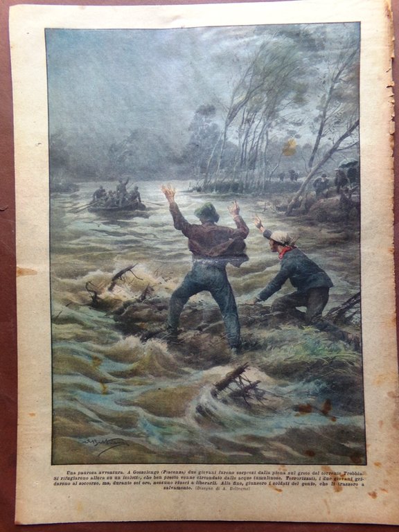 La Domenica del Corriere 4 Dicembre 1927 Mafalda Inondazioni Inghilterra …