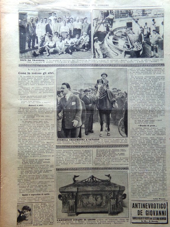 La Domenica del Corriere 4 Dicembre 1927 Mafalda Inondazioni Inghilterra …