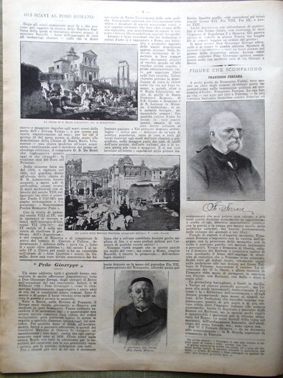 La Domenica del Corriere 4 Febbraio 1900 Incendio Cairate Ruskin …