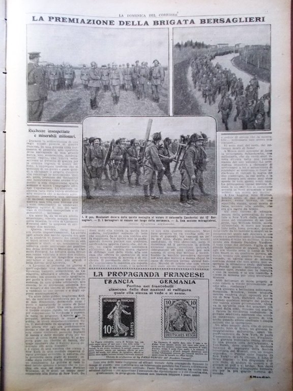 La Domenica del Corriere 4 Febbraio 1917 WW1 Pitti Salonicco …