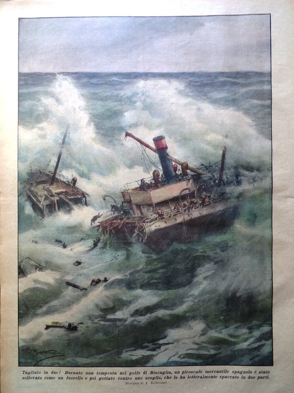 La Domenica del Corriere 4 Febbraio 1934 Duce Piccard Animali …