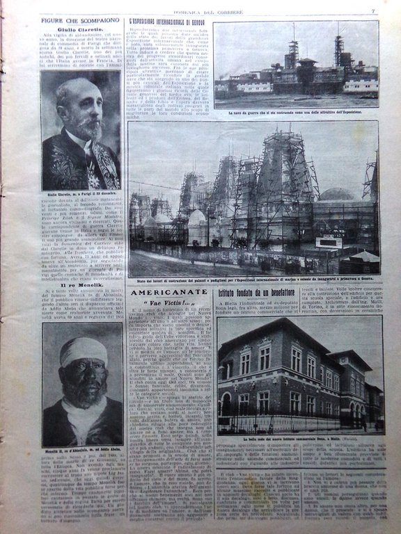 La Domenica del Corriere 4 Gennaio 1914 Energia Cagliari Genova …