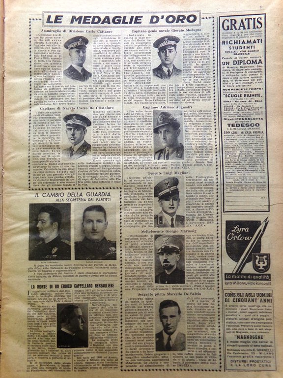 La Domenica del Corriere 4 Gennaio 1942 WW2 Mazzoni Malacca …