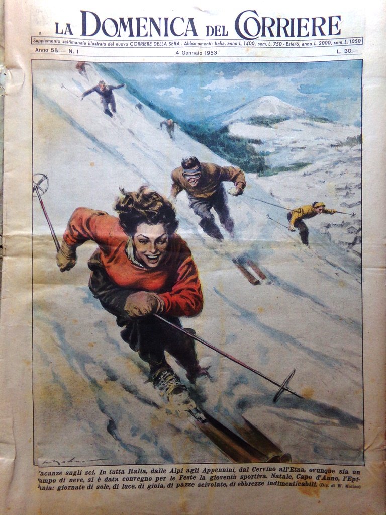 La Domenica del Corriere 4 Gennaio 1953 Battaglia Don Termiti …