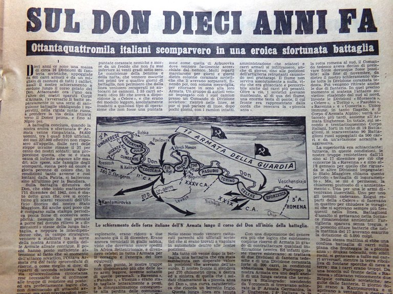 La Domenica del Corriere 4 Gennaio 1953 Battaglia Don Termiti …