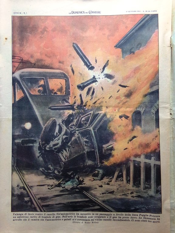 La Domenica del Corriere 4 Gennaio 1953 Battaglia Don Termiti …