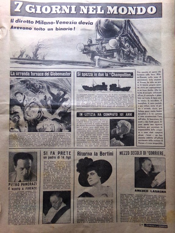 La Domenica del Corriere 4 Gennaio 1953 Battaglia Don Termiti …