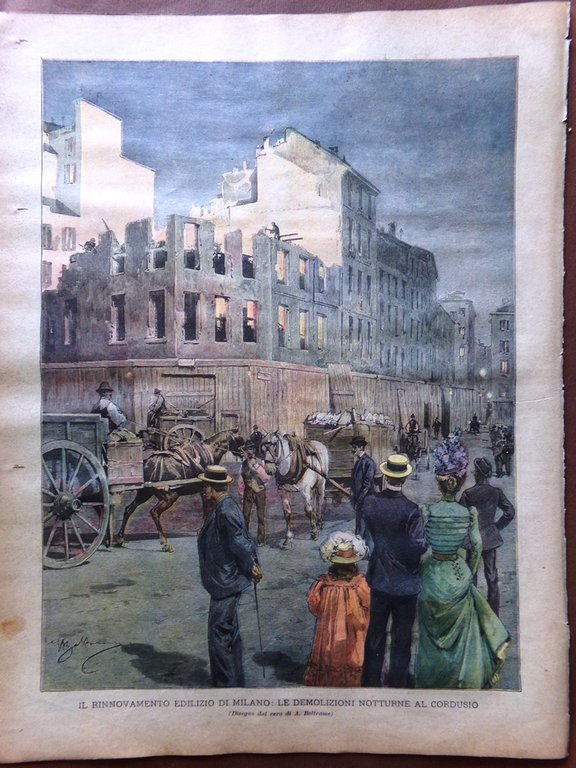 La Domenica del Corriere 4 Giugno 1899 Nikola Tesla Cordusio …