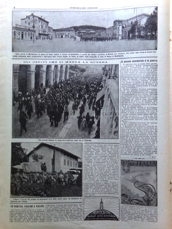La Domenica del Corriere 4 Luglio 1915 WW1 Isonzo Bersaglieri …