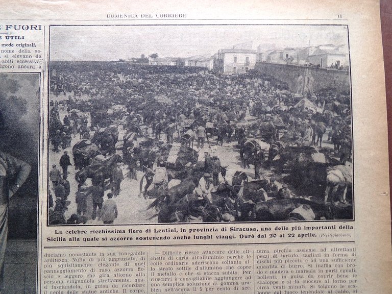 La Domenica del Corriere 4 Maggio 1913 Fiera Lentini Libia …