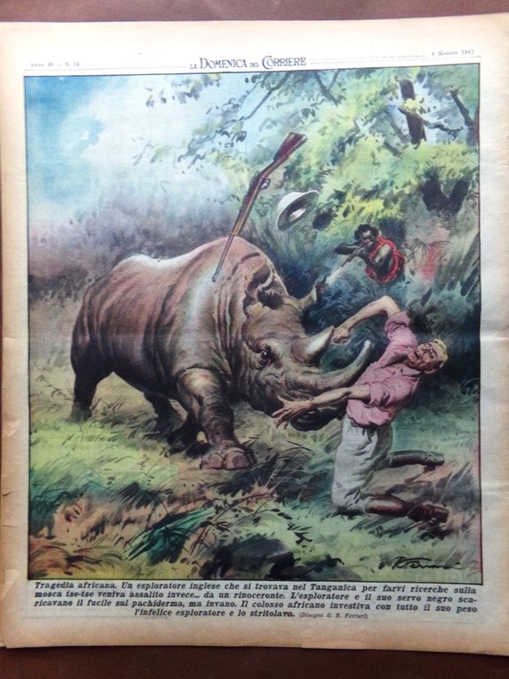 La Domenica del Corriere 4 Maggio 1947 Maria Goretti Chiaroveggenza …