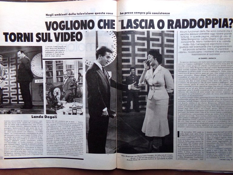 La Domenica del Corriere 4 Maggio 1978 Anselmi Gitani Gomme …