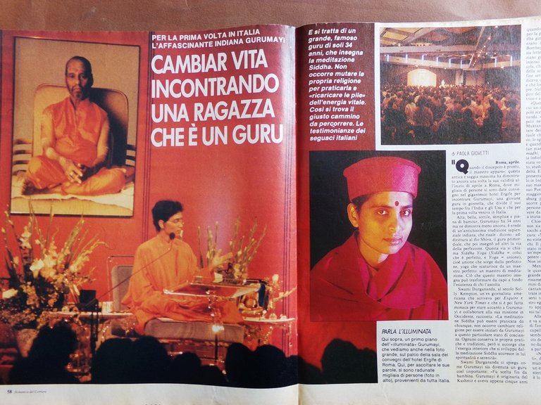 La Domenica del Corriere 4 Maggio 1989 Borsellino Gurumayi Kennedy …