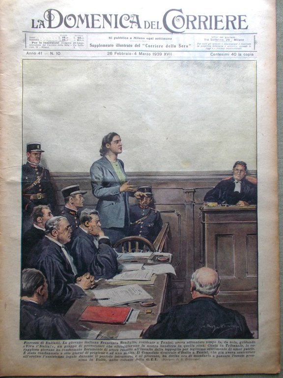 La Domenica del Corriere 4 Marzo 1939 Hitler e Nuvolari … | Immagine Gallery 1