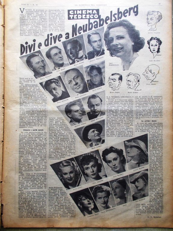 La Domenica del Corriere 4 Marzo 1939 Hitler e Nuvolari …