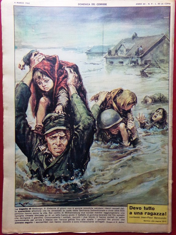 La Domenica del Corriere 4 Marzo 1962 John Glenn Belmondo … | Immagine Gallery 3