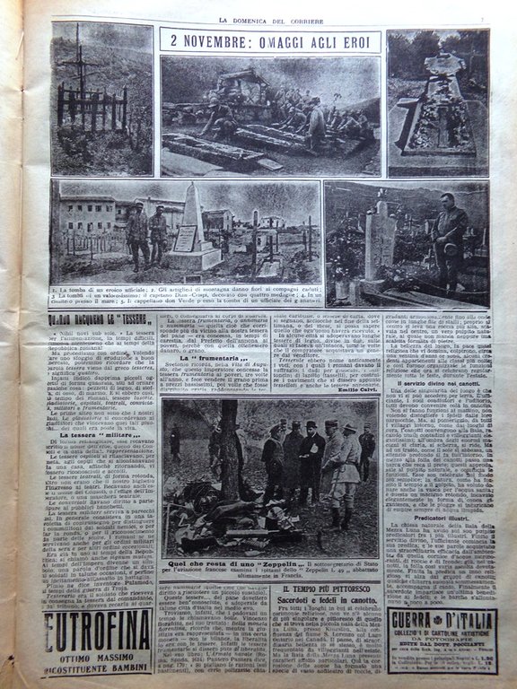 La Domenica del Corriere 4 Novembre 1917 WW1 Austria Tommasucci …