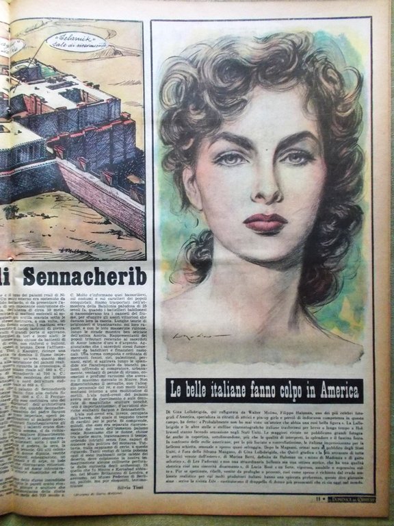 La Domenica del Corriere 4 Novembre 1951 Lopez Filippi Lollobrigida …