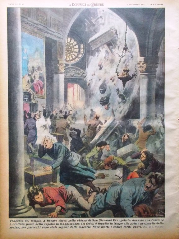 La Domenica del Corriere 4 Novembre 1951 Lopez Filippi Lollobrigida …