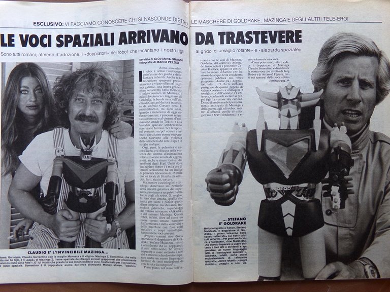 La Domenica del Corriere 4 Ottobre 1980 Cinema Doppiaggio Cartoni …
