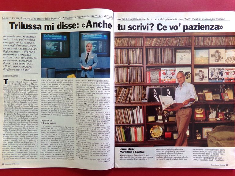 La Domenica del Corriere 4 Ottobre 1986 Sinatra Ciotti Gucci …