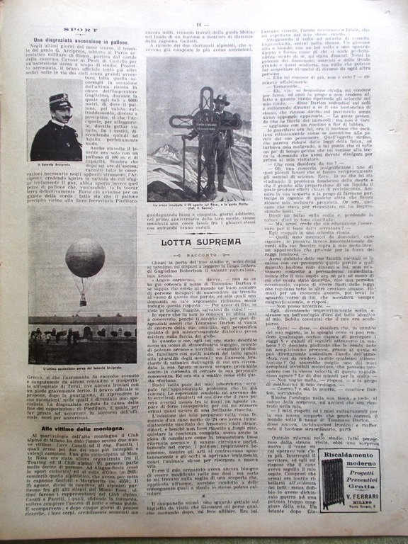 La Domenica del Corriere 4 Settembre 1904 Montenegro Mole Santa …