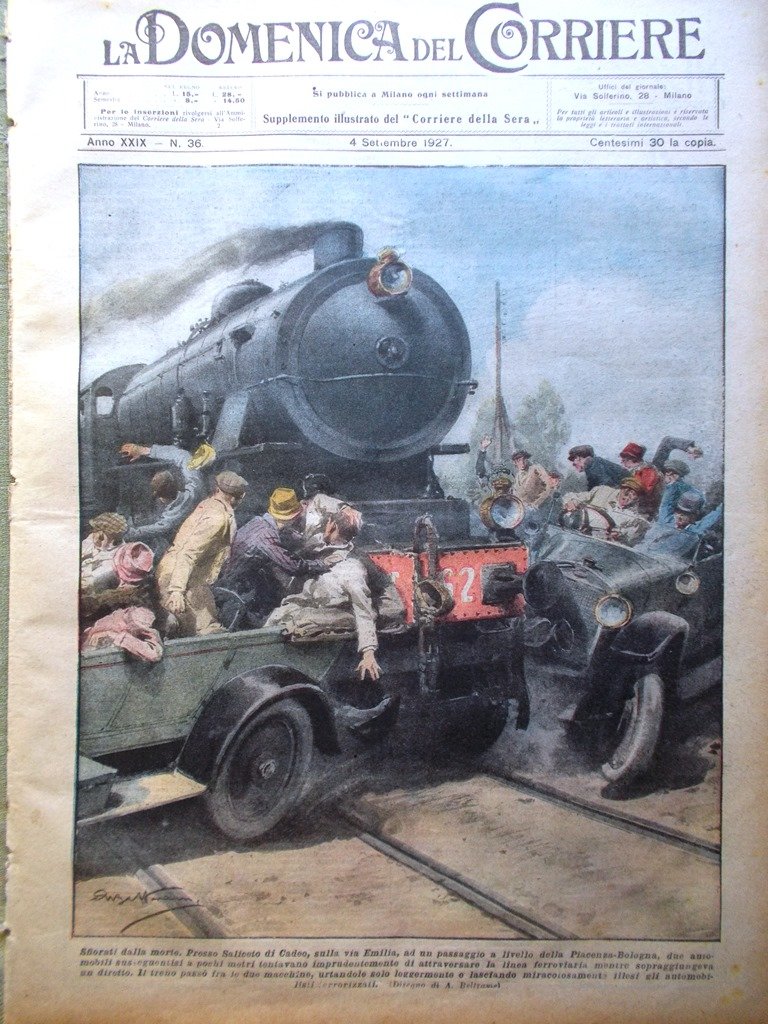 La Domenica del Corriere 4 Settembre 1927 Pinotti Bottega Monza …