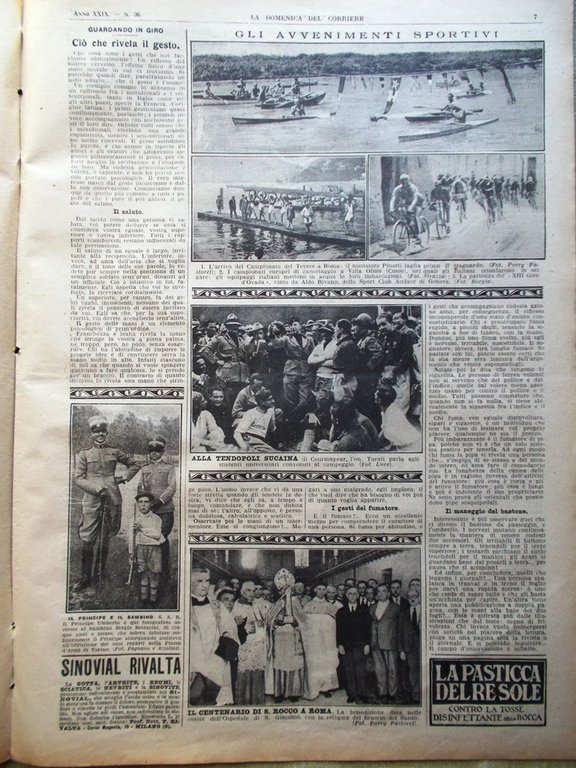 La Domenica del Corriere 4 Settembre 1927 Pinotti Bottega Monza …