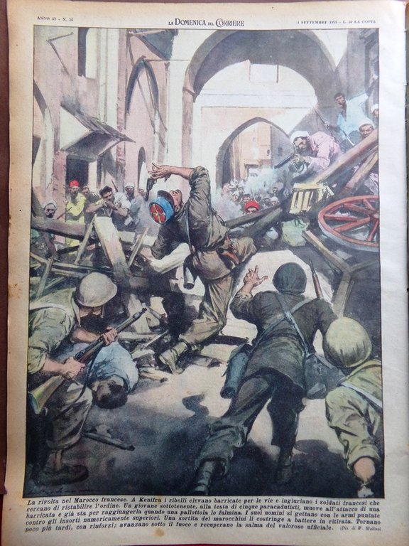 La Domenica del Corriere 4 Settembre 1955 Chaplin Necrofori Ancona …