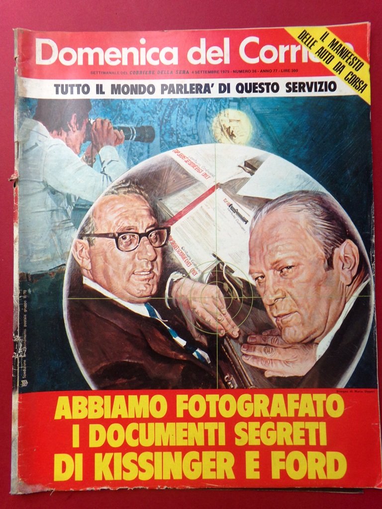 La Domenica del Corriere 4 Settembre 1975 Kissinger Formula Uno …