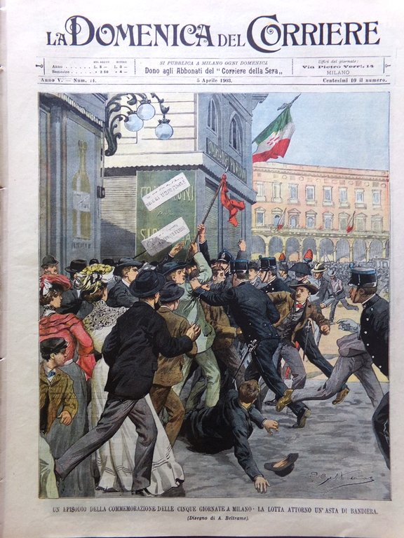 La Domenica del Corriere 5 Aprile 1903 Castello Lucchio Porto … | Immagine Gallery 1