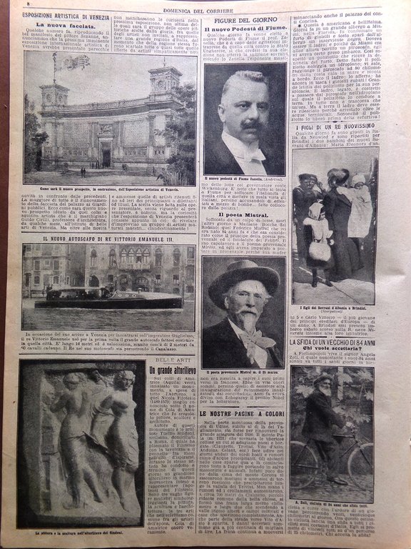 La Domenica del Corriere 5 Aprile 1914 Frana Clauzetto Mistral …