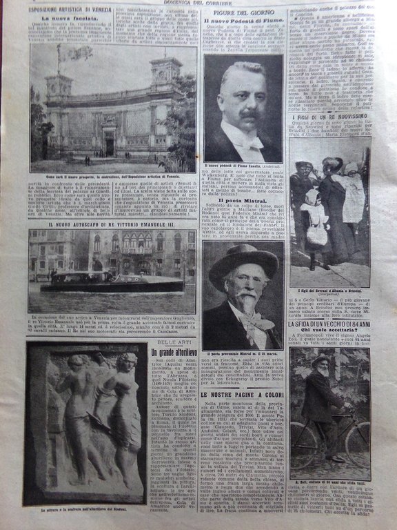 La Domenica del Corriere 5 Aprile 1914 Frana Clauzetto Mistral …