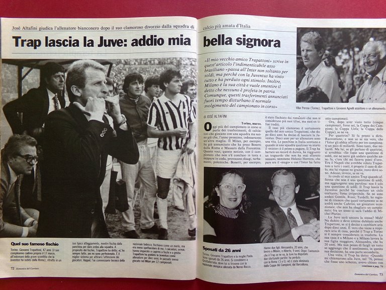 La Domenica del Corriere 5 Aprile 1986 Sindona Bergman Trapattoni …