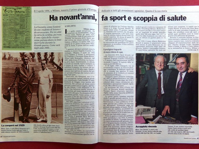 La Domenica del Corriere 5 Aprile 1986 Sindona Bergman Trapattoni …