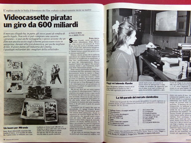 La Domenica del Corriere 5 Aprile 1986 Sindona Bergman Trapattoni …