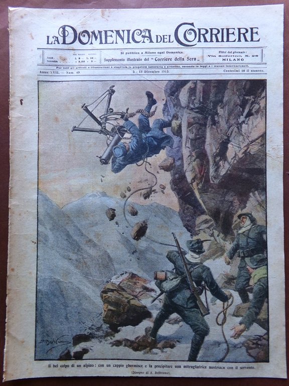 La Domenica del Corriere 5 Dicembre 1915 WW1 Ivanova Medaglie …
