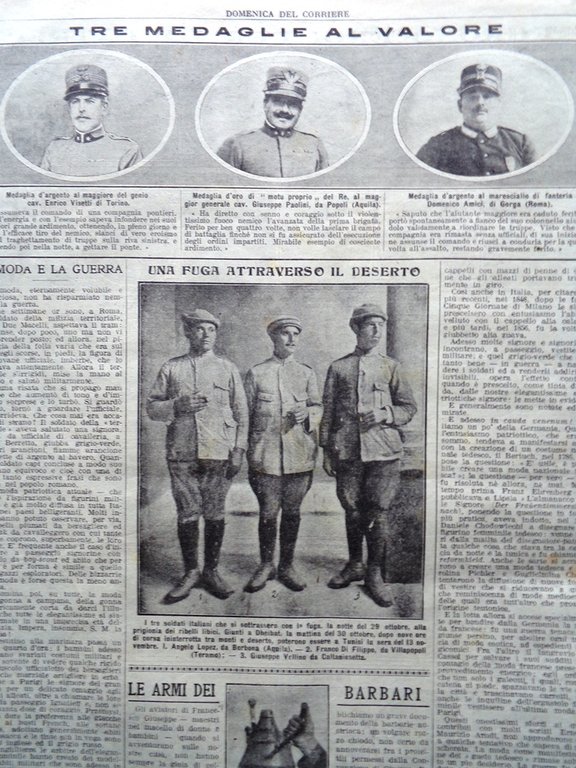 La Domenica del Corriere 5 Dicembre 1915 WW1 Ivanova Medaglie …